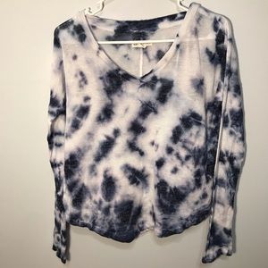 Long Sleeve Tie-Dye Knit Top